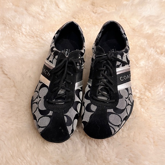 Coach Black and Silver Sneakers “Jayme” size 7.5 - Picture 5 of 6